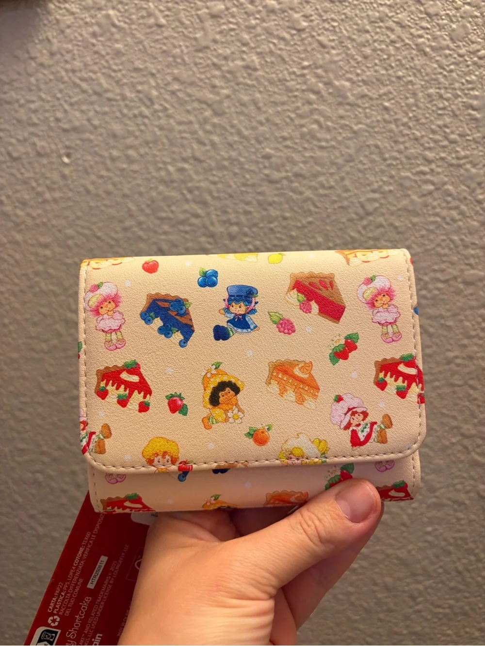 Loungefly Strawberry Shortcake Cream Kids Wallet with Red Patch
